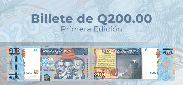 Billete de Q200.00